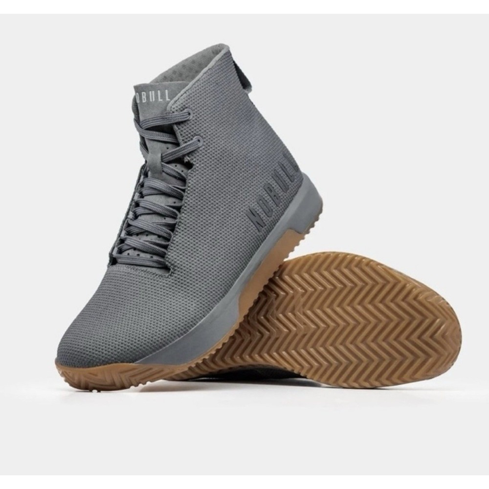 Nobull Outwork High-Top Mens 6 W 7.5 Gray Gum Athletic Training Shoes Sneakers